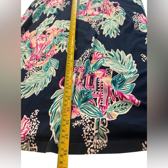 Lilly Pulitzer Malia One-Shoulder Maxi Dress Inky Navy Peanut Gallery sz S - Picture 11 of 11